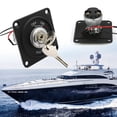 thumbnail image 1 of DC 12V 10A Marine 2 Position Interruptor de encendido ON / OFF Interruptor de llave con panel + 2 teclas Tmvgtek Autopartes, 1 of 9