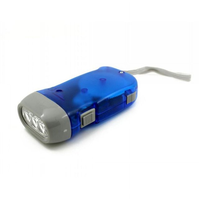 Antorcha de mano - Artículos de jardinería - 1 linterna LED para acampar, caminar, caer y sobrevivir - No requiere batería, ecológica, generación de energía manual, 10 * 5,5 cm