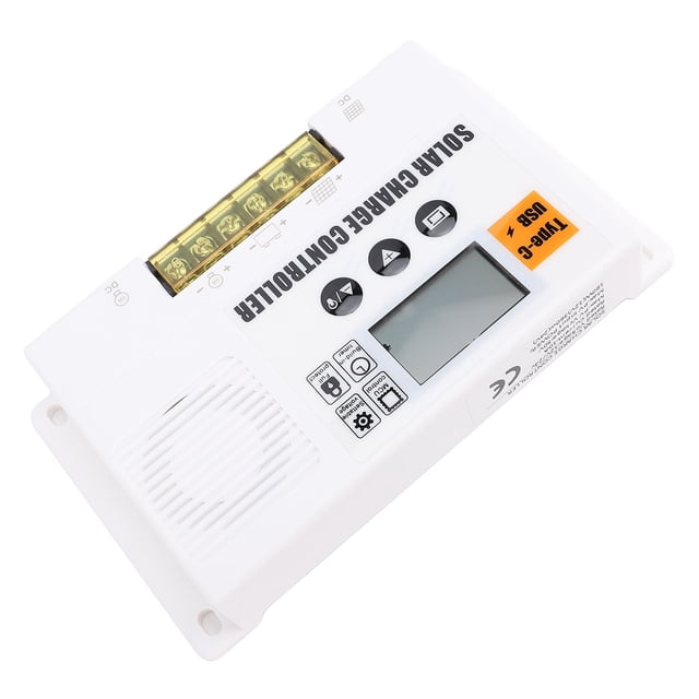 12V/24V Solar Panel Regulator, PWM Solar Charge Controller, Automatic Adaptation Solar Panel Regulator Efficient Three Stage PWM Charging for Off Grid Systems