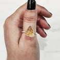 thumbnail image 2 of Natural Citrine Ring, Rough Citrine Gemstone Ring, November Birthstone, Plain Ring, 925 Sterling Silver, Womens Ring, Christmas, Thanksgiving, Handmade, Statement Jewelry, Rough Gemstone Jewelry, 2 of 5