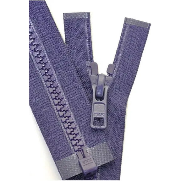 YKK 22" Vislon Jacket Zipper, 5 Molded Plastic Separating - Medium Weight by Each (Select Color) (Purple - 559)