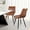Brown, variant on MOONMISS Dining Chair Set of 2,Rubberwood Frame Covered in Polyurethane Synthetic Leather,Black
