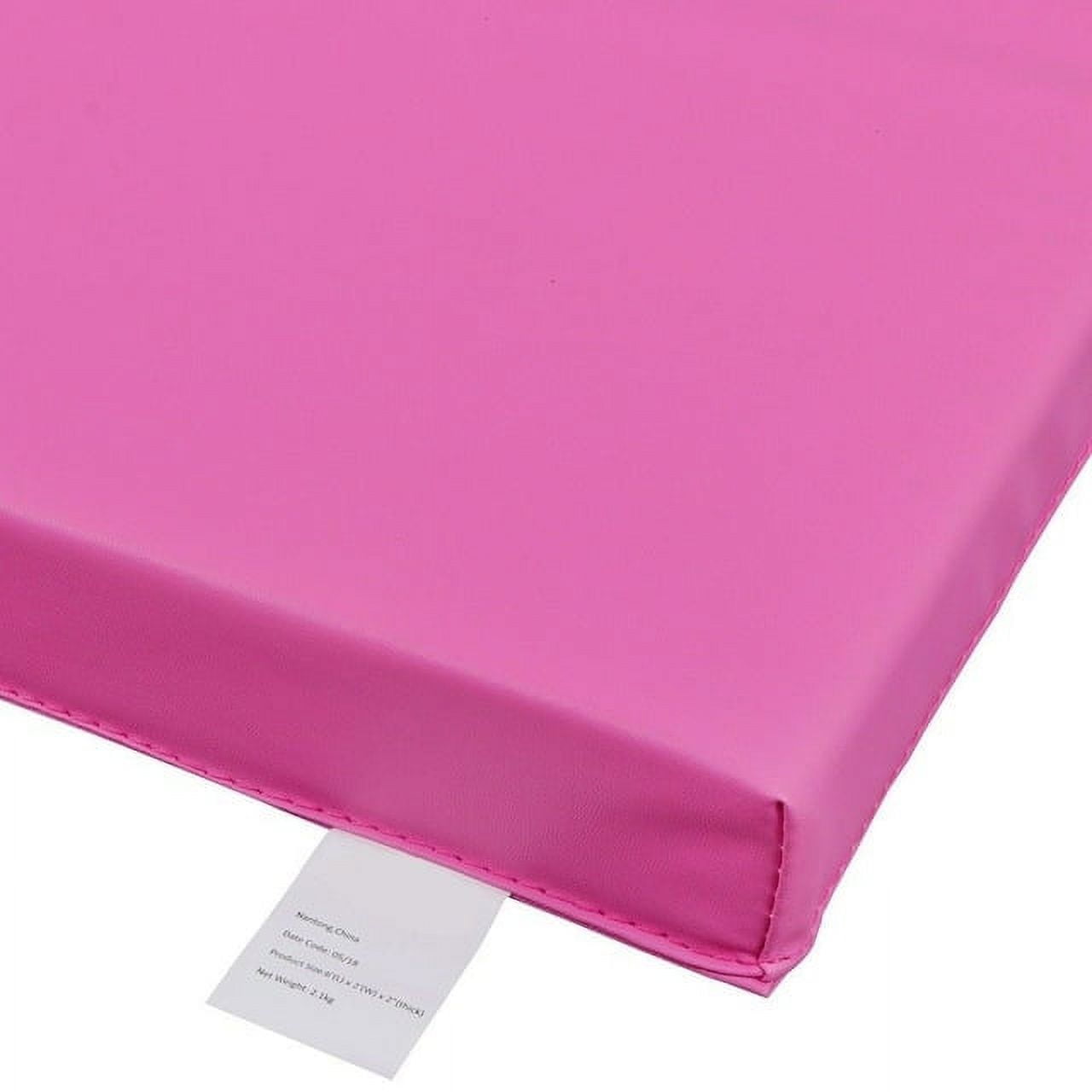 ZENY 6 Ft. x 2 Ft. x 2 In. Tri-Fold Gymnastic Folding Exercise Aerobics Pink Stretching Yoga Mat