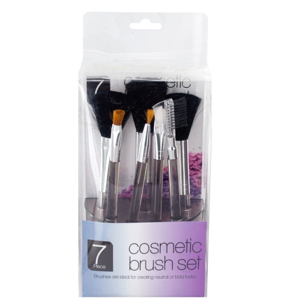 7-Pc Cosmetic Brush Set in Standing Organizer Set - Set of 9