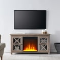 thumbnail image 2 of Evelyn&Zoe Colton Rectangular TV Stand with Crystal Fireplace for TV's up to 55", Gray Oak, 2 of 9