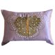 thumbnail image 1 of Funda de almohada lumbar morada, con cristales brillantes y motivos de mariposas, 30 x 45 cm (12 x 18 pulgadas), funda de almohada lumbar rectangular de seda con mariposa bordada., 1 of 4