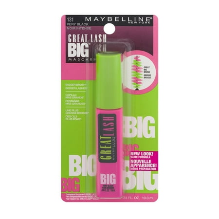 Maybelline New York Great Lash Big 131 Very Black Washable Mascara, .34 fl oz