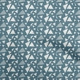 thumbnail image 1 of oneOone Rayon Teal Blue Fabric Geometrical Quilting Supplies Print Sewing Fabric By The Yard 56 Inch Wide, 1 of 5