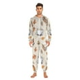 thumbnail image 3 of FORMRS Onesies Pajama for Adults Unisex Hoodie Winter Jumpsuit One Piece Sleepwear, Sizes S-2XL, Fall Coffee, 3 of 7