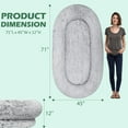 thumbnail image 4 of Human Dog Bed for Adult, Human Size Dog Bed with Washable Faux Fur & Removable Memory Foam, Giant Dog Bed for Humans Nap Bed with Handle, Removable Cover, 4 of 7
