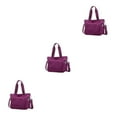 thumbnail image 1 of Wweixi 1/2/3 Sac Fourre-Tout Durable pour Femmes - Imperméable et Résistant à l'Usure, Multiples Poches Violet 3 Pcs, 1 of 6