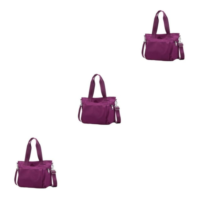 Wweixi 1/2/3 Sac Fourre-Tout Durable pour Femmes - Imperméable et Résistant à l'Usure, Multiples Poches Violet 3 Pcs