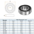 thumbnail image 2 of Uxcell 688-2RS Ball Bearings 8mmx16mmx5mm Chrome Steel ABEC3 Double Sealed 4 Pack, 2 of 6
