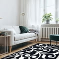 thumbnail image 4 of SUSSEXHOME Leaves Collection 5'x7' Navy&White Area Rug, Extra Soft and Comfy Carpet, Area Rugs for Kitchen, Living Room Rug, Runner Rug, Indoor Rugs for Bedroom, Machine Rug for Kids Rug, Area Rug, 4 of 7