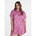 thumbnail image 2 of Joyspun Women's Dreamy Soft Collection Short Sleeve Sleepshirt, Sizes S/M to 2X/3X, 2 of 6