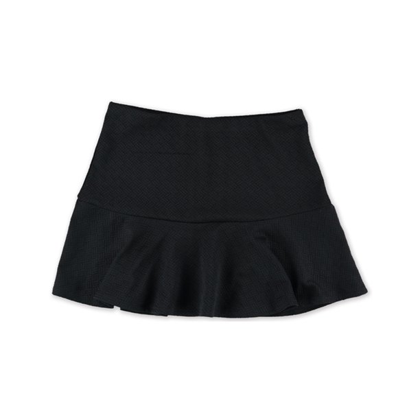 Aeropostale falda acampanada con textura de espiga para mujer, negro, mediano Aeropostale acampanado