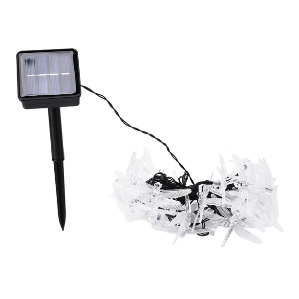Cadena de lámpara de libélula, cadena de luces solares de libélula, luces de hadas con energía solar, cadena de lámpara de libélula para exteriores, resultados impresionantes