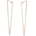 thumbnail image 5 of Humble Chic Spike Threader Hoop Earrings - Geometric Arrow Thin Wire Drop Dangles, 18K Rose Gold Plated, 5 of 8