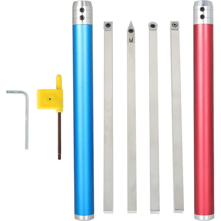 

waltyotur Alloy Woodworking Turning Tool 20 Inch Carbide Lathe Turning Tool Fit for Small and Medium-Sized Turning Projects 6 Pieces