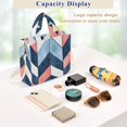thumbnail image 5 of FORMRS Womens Corduroy Tote Bag Crossbody Shoulder Handbag with Pocket, Blue Geometric, 5 of 7
