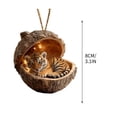 thumbnail image 3 of Forest Animal Acorn Ornaments – Cozy Forest Christmas Ornaments, 2025 New Pine Cone Decoration, Woodland Creature Figurine, 2D Acrylic Hanging Ornament Home Party Décor, 3 of 7
