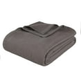 thumbnail image 2 of BNM Chevron Zig-Zag Cotton Blanket, King, Charcoal, 2 of 13