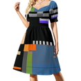 thumbnail image 2 of Vestido de manga corta con estampado de sopa de tomate, elegante y suelto, para mujer, 2 of 7