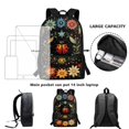 thumbnail image 6 of Binienty Ladybug Floral Print School Backpack for Kids Elementary Students Bookbag 17 Inch with Quick Access Front Pocket Padded Shoulder Straps Back to School Gift, 6 of 6