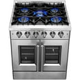 thumbnail image 6 of Forno Galiano 30-Inch Freestanding French Door Gas Range, 4 Burners, Convection Oven, Energy Efficient, 6 of 8