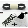thumbnail image 2 of Santimon 2 Pairs Oval Cotton Shoelace for Canvas Sneakers Boots Athletic Shoes 47" Dark Grey, 2 of 4