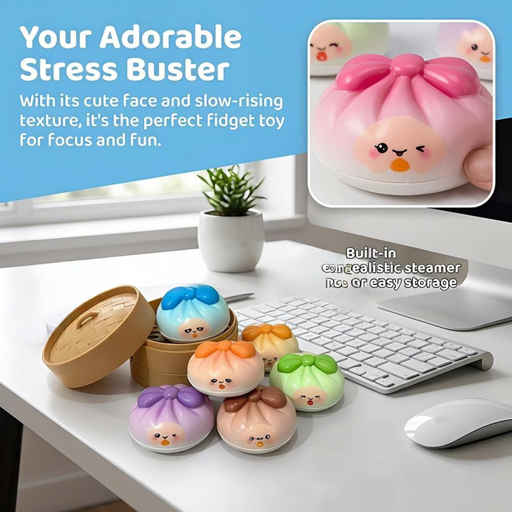 2026 New Dumpling Squishy Mystery Box - Surprise Dumpling Squishy, Rare Dumplings Bun Stress Relief Fidget Set, Random Colors (1 Pack)