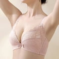 thumbnail image 5 of NIEWTR Front Closure Bras for Women No Underwire Wireless Bra Plus Size Padded Breathable Full Coverage Everyday Bra Bralette(Pink,40), 5 of 9