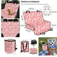 thumbnail image 6 of Pzuqiu Daisy Dog Car Seat Cover with Hard Bottom Dog Hammock with Adjustable Triangle Puppy Bandana Hanging Trash Can for SUV,Sedan,Truck,Van 3 Piece, Pink, 6 of 6
