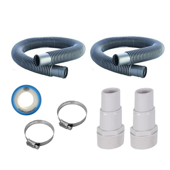 FibroPool 1-1/4" Swimming Pool Filter Hose Replacement Kit (3 Foot   6 Foot)