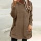 thumbnail image 5 of Tops casuales para mujer,Chaqueta con capucha de color liso para mujer, sudadera informal holgada, top de poliéster de manga larga para uso diario, sopatenor, 5 of 9