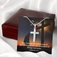 thumbnail image 4 of Scripture Card Faith Hebrews 11:1 Cross Card Necklace w Stainless Steel Pendant Religious, 4 of 20