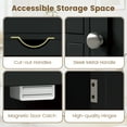 thumbnail image 4 of Gymax Armoire de Salle de Bain Armoire de Rangement Autoportante avec 4 Tiroirs 1 Armoire Fermée Noir, 4 of 6