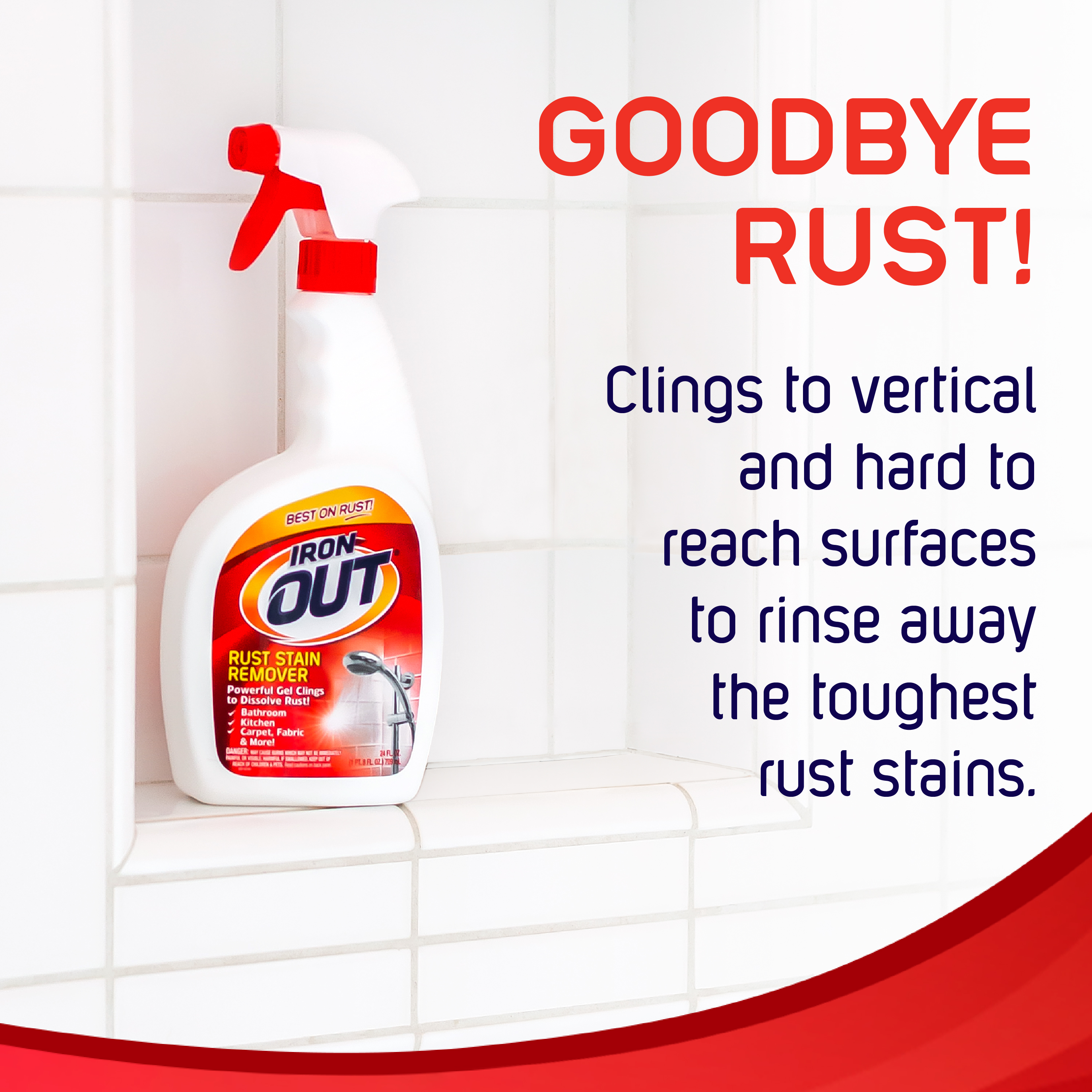 Iron OUT Rust Stain Remover Spray Gel, 24 oz.