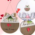 thumbnail image 1 of Wooden Hanging Decorations Valentine‘s Day Color Matching House Decorations, 1 of 3