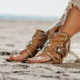 thumbnail image 5 of Casual Tassel T-Strap Sandals for Women Gladiator Fringe Sandal Summer Flat Clip-Toe Flip-Flops, 5 of 6