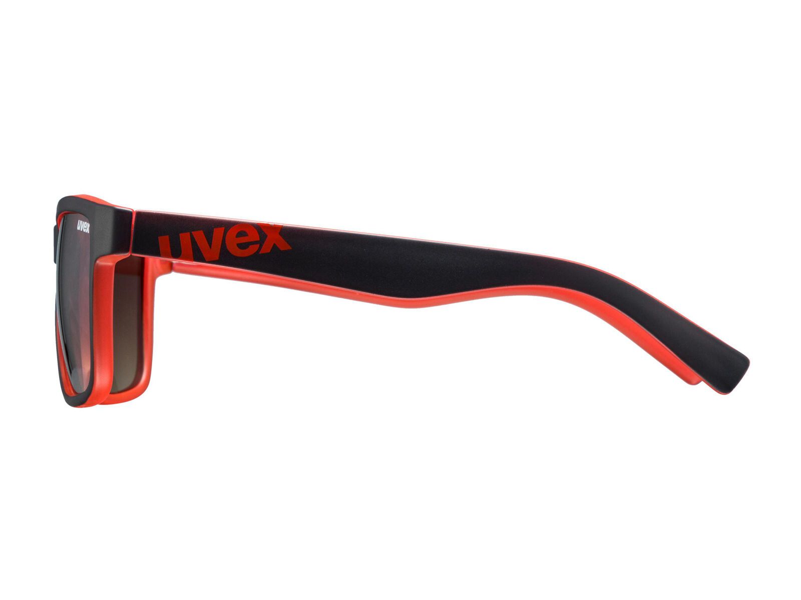Uvex LGL 39 Sunglasses Black Matte Red/Light Mirror Brown, Degressive - 100% UV Protection