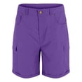 thumbnail image 4 of Lounge Shorts Women JIANLAI Casual Long Knee Length High Waisted Stretch Wide Leg Relaxed Fit (S-4XL) Purple, 4 of 6