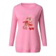 thumbnail image 5 of Blusa informal con estampado de moda sexy para mujer, manga larga, cuello redondo, fruncido Fridja bvmnju3132, 5 of 5
