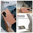 thumbnail image 6 of Feishell Back Wallet Case for Samsung Galaxy S24 Ultra, Premium PU Leather Flip Kickstand Cover with 3 Card Slots, Double Magnetic Clasp Shockproof Car Mount Phone Case for Galaxy S24 Ultra, Rosegold, 6 of 7