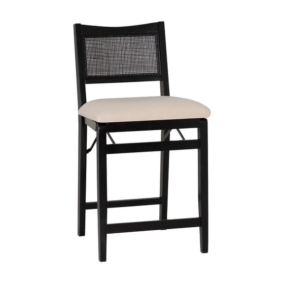 Powell Bauer 26" Indoor Counter Stool, Black/Beige