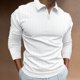 thumbnail image 1 of pstuiky camisas de manga larga para hombre, Camisa de color liso para hombre, jersey con solapa y botones de tira vertical, manga larga Tops casuales para hombres xl, 1 of 6