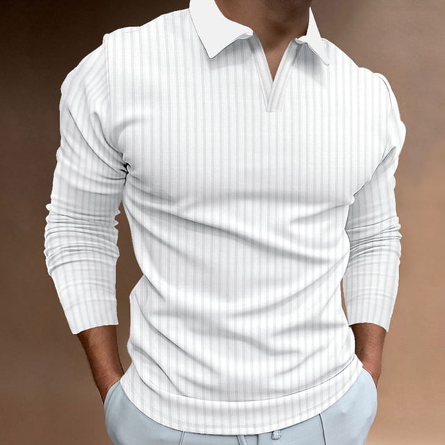 pstuiky Camisas de manga larga abrigadas para hombre, Camisa de color liso para hombre, jersey con solapa y botones de tira vertical, manga larga tops de invierno para hombre m
