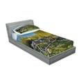 thumbnail image 2 of Ambesonne Landscape Fitted Sheet & Pillow Sham Set, Snowy Alps Mountain, Twinxl, Green Blue, 2 of 2