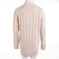thumbnail image 4 of FOCUSNORM Women's Long Sleeve Cable Knit Sweater Open Front Cardigan Button Loose Outerwear, 4 of 8