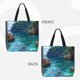 thumbnail image 2 of Fotbe Tropical Paradise Window View Bolsa Tote con Estampado para Mujer, Bolsos con Cremallera, Bolsa de Hombro Casual de Gran Capacidad con Bolsillos Internos, 2 of 7